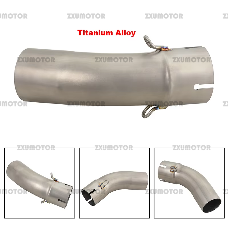 Titanium Exhaust Mid Link Pipe Slip On For Kawasaki Ninja ZX25R ZX