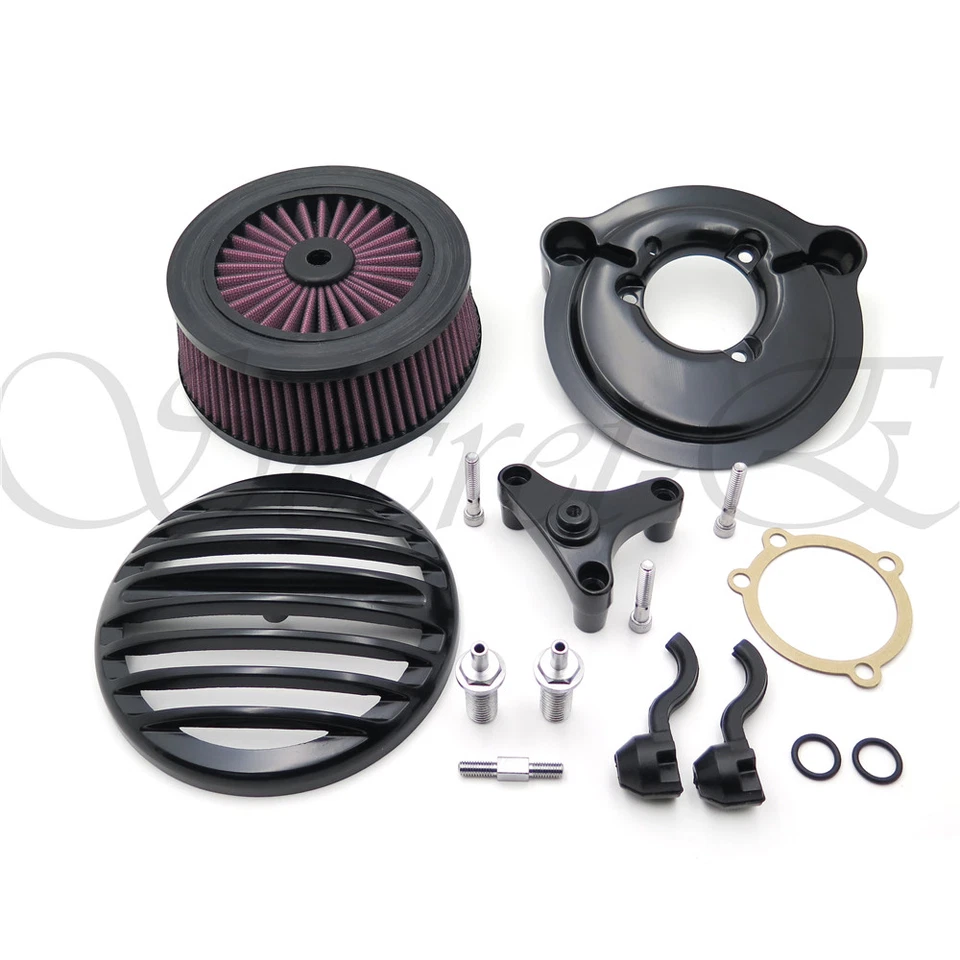 Kit de filtro de aire de rejilla negra para Harley Nightster SuperLow XL883L XL 2007-2017 Foto 2 de 4