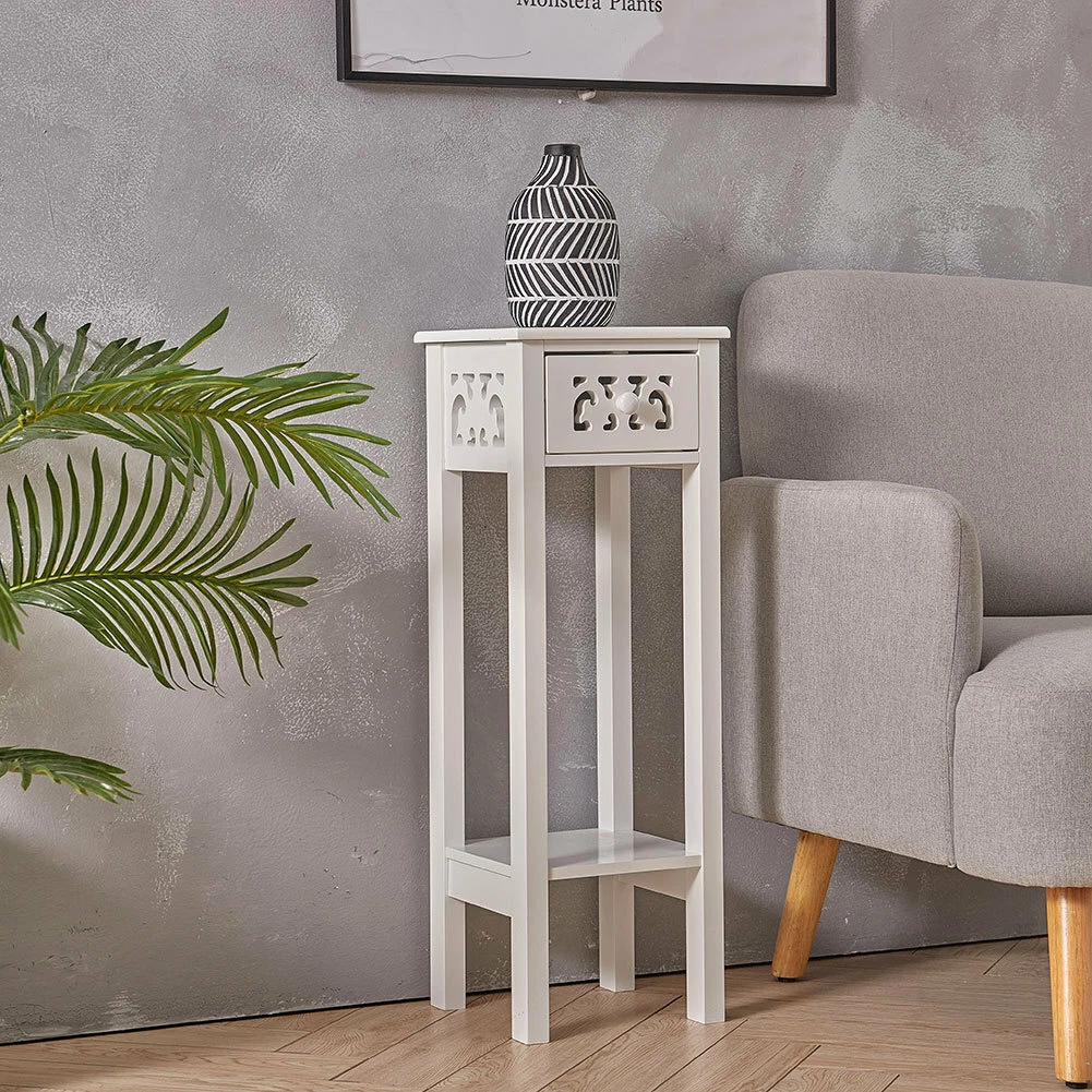 Tall slim store lamp table