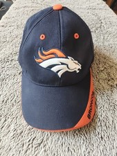 NFL Team Apparel Denver Broncos Hat Cap Blue/orange Logo Strap Adjustable
