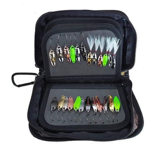 Fishing Lure Storage Bag Fishing Tackle Binder Spinner Baits Wallet Case - Picture 5 of 12