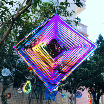 3D Metal Outdoor Garden Kinetic Wind Spinner Butterfly Stainless Steel Sculpture