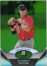 2011 Bowman Platinum Green Refractors #BPP17 Kolbrin Vitek /599