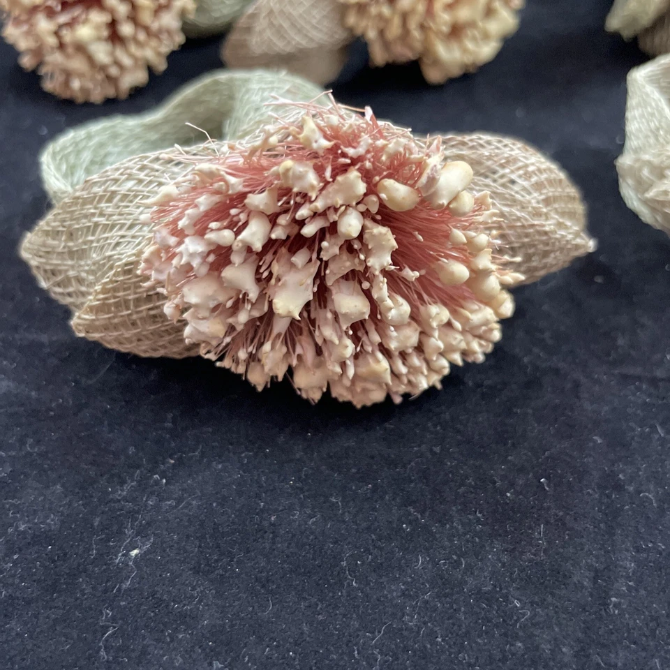 餐巾环绿色粉红色织物和花朵 9 件套 — 第 2/4 张图片