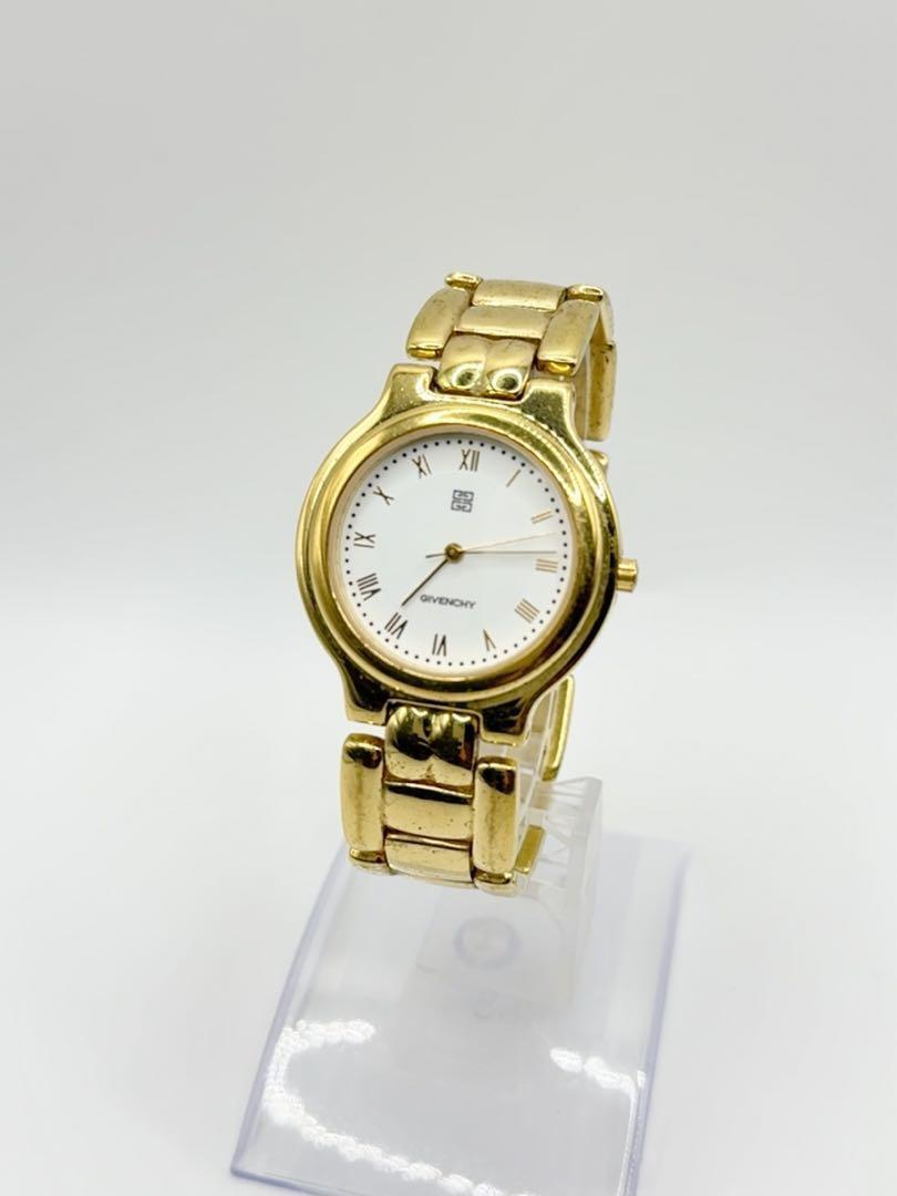 GIVENCHY Gold and White Watch Working From Japan | eBay