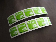 10 pcs Sticker for NVIDIA GEFORCE 17.5mm x 17.5mm Label Logo Decal Case Badge