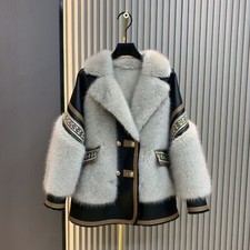 Cappotto donna invernale nuovo ricamato pelliccia imitazione pelliccia di volpe coreano sciolto caldo