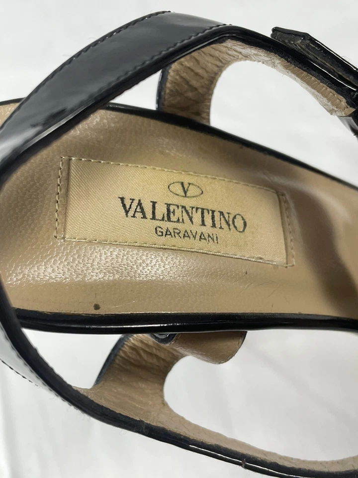 Sandalias para mujer Valentino Garavani talla EU 37 US 7 cuero lazo tacón cuero - Foto 4 de 4