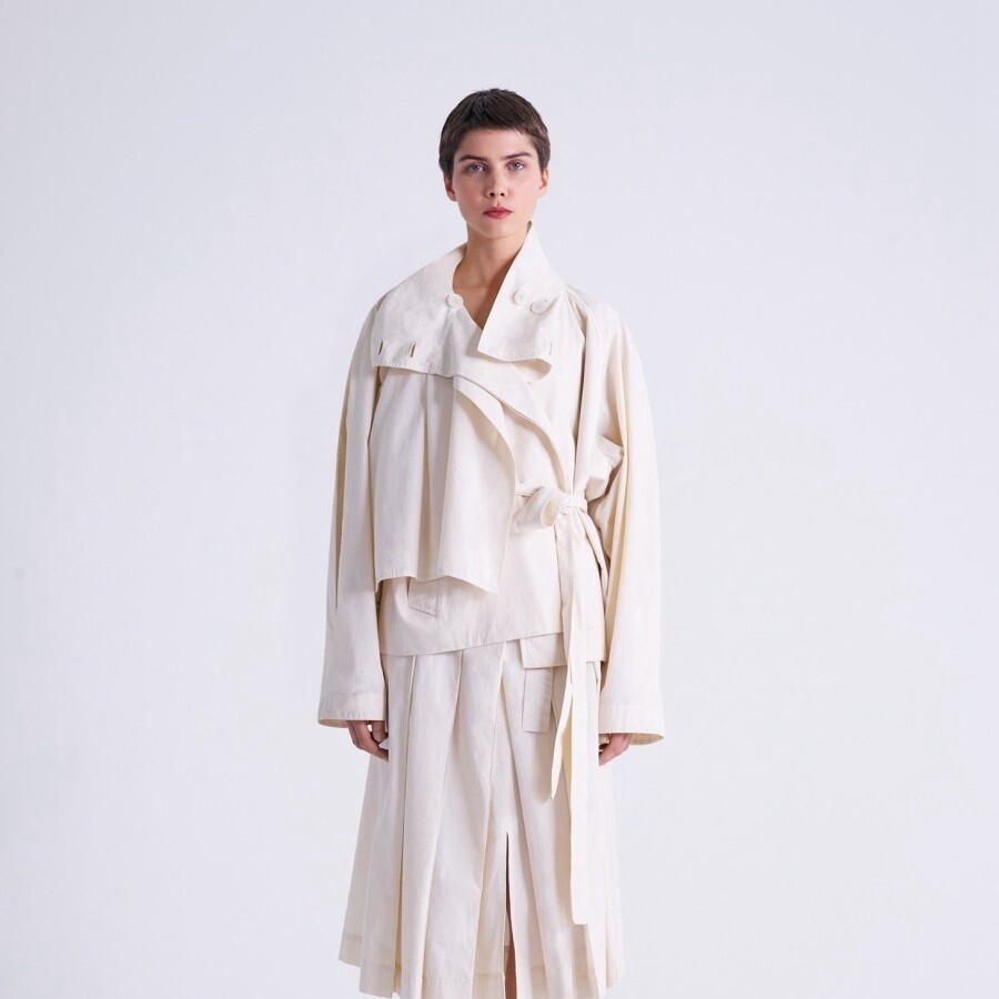 Lemaire Asymmetrical short trench coat lady | eBay Lemaire Asymmetrical short trench coat lady | eBay