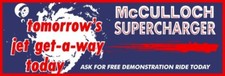 The Mcculloch Supercharger 4 Performance Cars New Sign 12x36 Usa Steel Xl Size