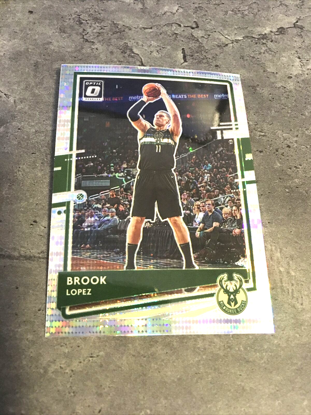 Brook Lopez Bucks 2020-21 Panini Donruss Optic Fast Break Holo Prizm #31