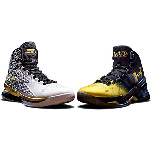 under armour gold and black shoes