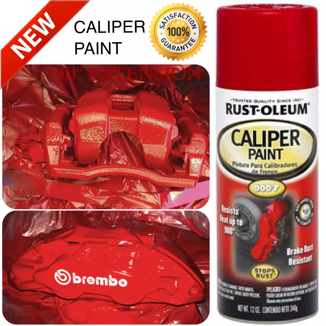 12oz Matte Red Caliper High Heat Spray Paint Pintura Para Calibradores de  Frenos