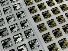 Custom 8088 80286 PC XT Turbo IBM Clone 5150 Computer Case Badge DOMED Sticker 