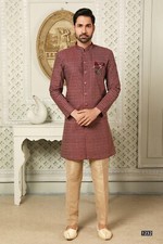 Mens Traditional Designer Bollywood Wedding Designer Wear Mens Semi Indo Western