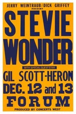 Stevie Wonder - POSTER - Live MOTOWN 1980 Los Angeles Concert  - Gil Scott Heron