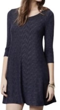 Saturday Sunday Women Small Blue 3/4 Sleeve Shift Dress  Anthropologie G