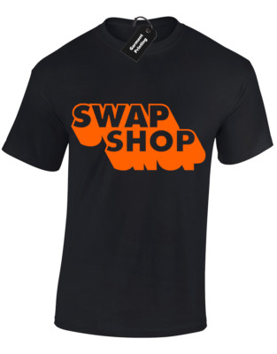 SWAP SHOP HERREN T-SHIRT RETRO KLASSISCH TV PROGRAMM COOL LUSTIG 70ER 80ER DESIGN