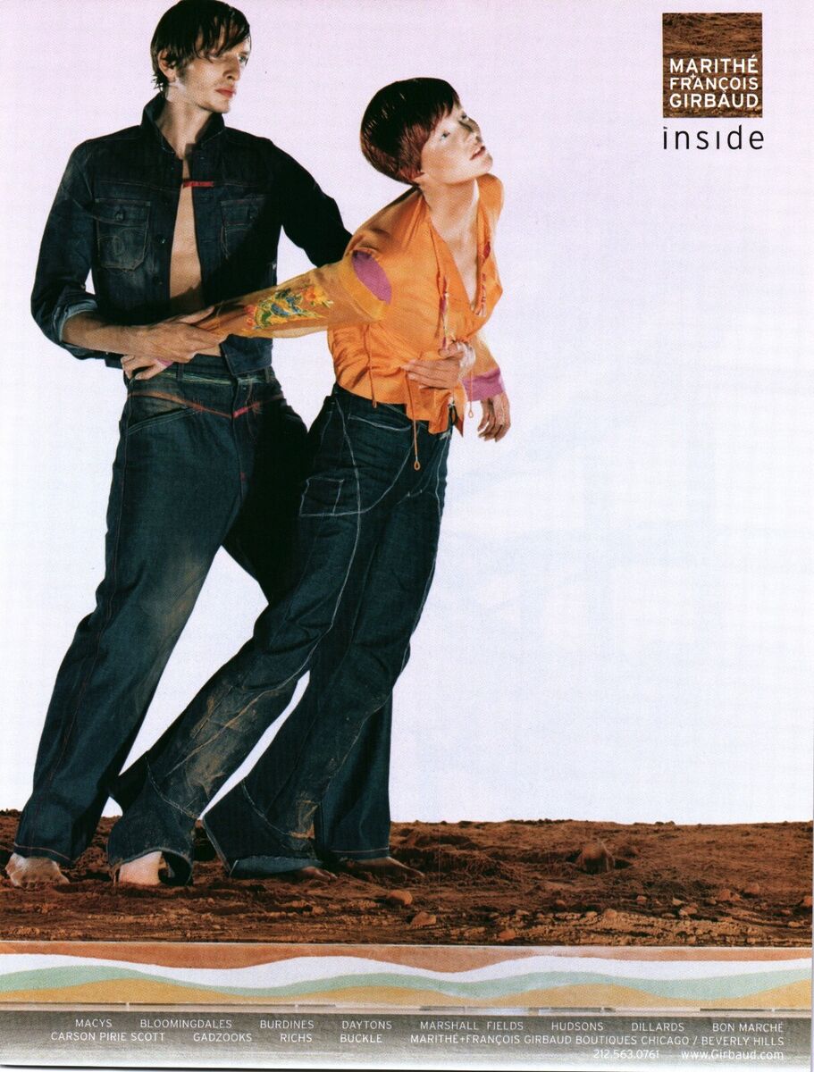 2001 VINTAGE PRINT AD - MARITHE FRANCOIS GIRBAUD CLOTHING 2001 VINTAGE PRINT AD - MARITHE FRANCOIS GIRBAUD CLOTHING