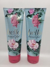 Set of 2 Bath Body Works Hello Beautiful 24 Hour Moisture Body Cream 8 oz B BW
