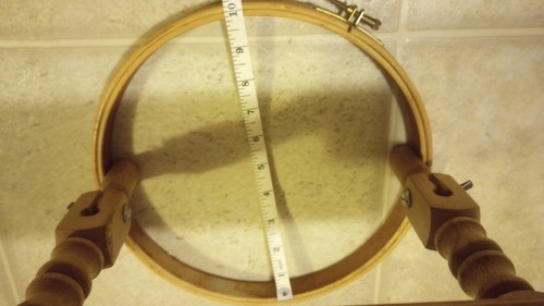 Vintage 10" Adjustable Quilting/Needlework Hoop Free-Standing Table Top England - Picture 9 of 9