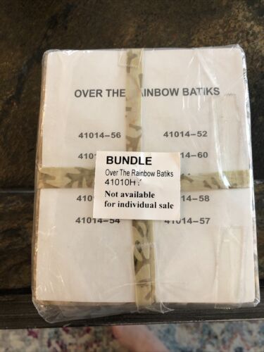 New In Package Moda Over The Rainbow Batiks Fabric Fat Qtr Bundle 10 Pcs 41010HY - Picture 2 of 3
