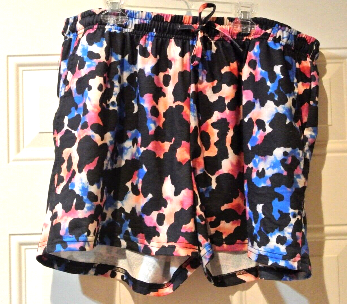 WOMENS 2XL, L & B, TIE-DYE COW PRINT SHORTS | eBay
