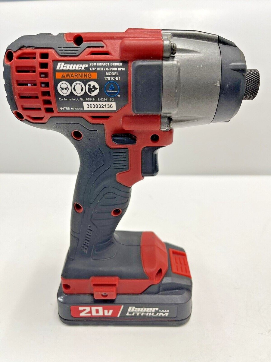 Cordless Impact Gun Impact Driver Bauer 20V Brushless Cordless,