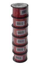 Lot of 6 Rolls American Greetings Gift Ribbons Red .24" x 50' Spools Holiday