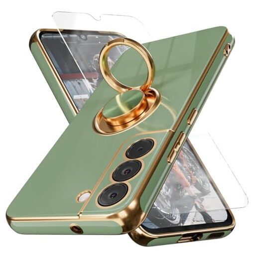 yuanming for S22 Phone Case,+Screen Protector,with Galaxy S22 Mint Green