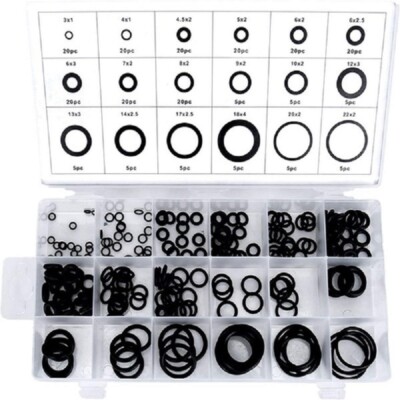 225 tlg O-Ring Sortiment Dichtungsringe Set NBR Gummi Unterlegscheiben Dichtung
