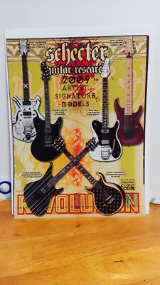 SCHECTER GUITARS 2009 ARTIST SIGNATURE GUITAR  ORIGINAL PRINT AD 11 X 8.5  A7