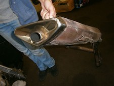 aprilia rst 1000 futura 2002 silencer  under seat exhaust  & link pipes   