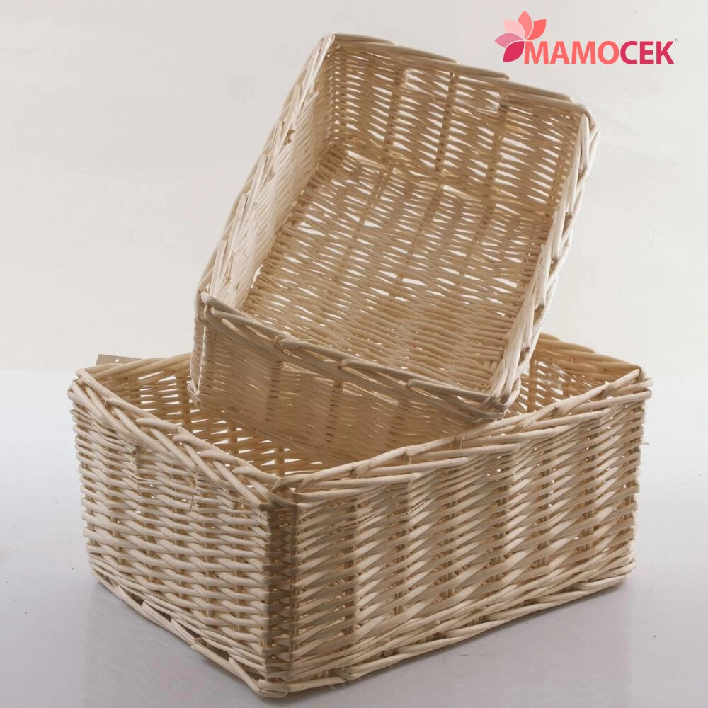 Cesto in Vimini Chiaro per Armadio e Cassetti - Organizzatore Naturale