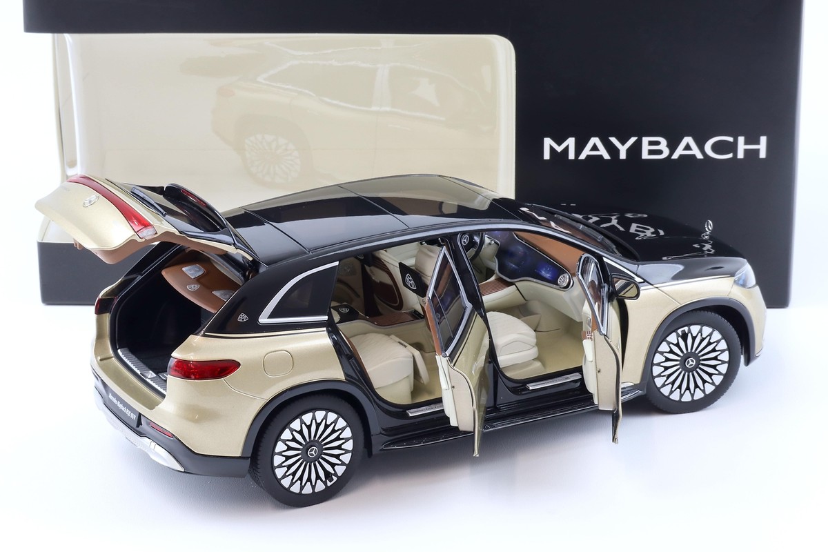 Mercedes-Maybach EQS SUV ミニカー 黒と金カスタム Mercedes-Maybach EQS 680 SUV Z296 Black Gold 1:18 NZG