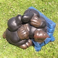 Maulwurf Gartenbank Gartenfigur Figur Lustig PäRchen Aufsteller Gartenzwerg Neu
