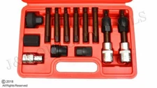 Alternator Pulley 13pc Service Kit Free Wheel Socket Pulley Removal Tool Kit