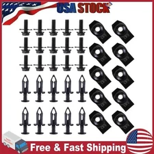 35PCS For Honda Engine Under Cover Splash Shield Guard Body Bolts U-nut Clips-M6
