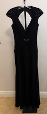 Morrell Maxie Black Beaded Evening Gown Dress size 4