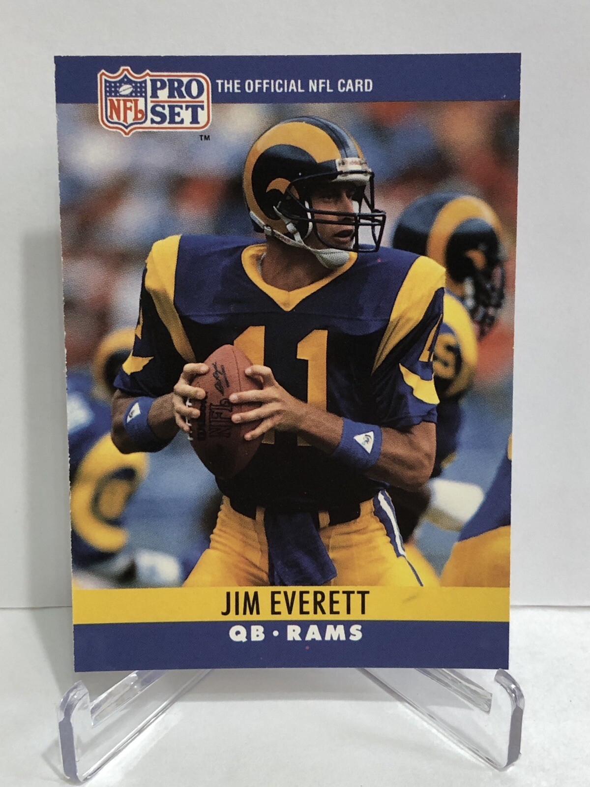 Jim Everett 1990 Pro Set #165 Los Angeles Rams Football Card