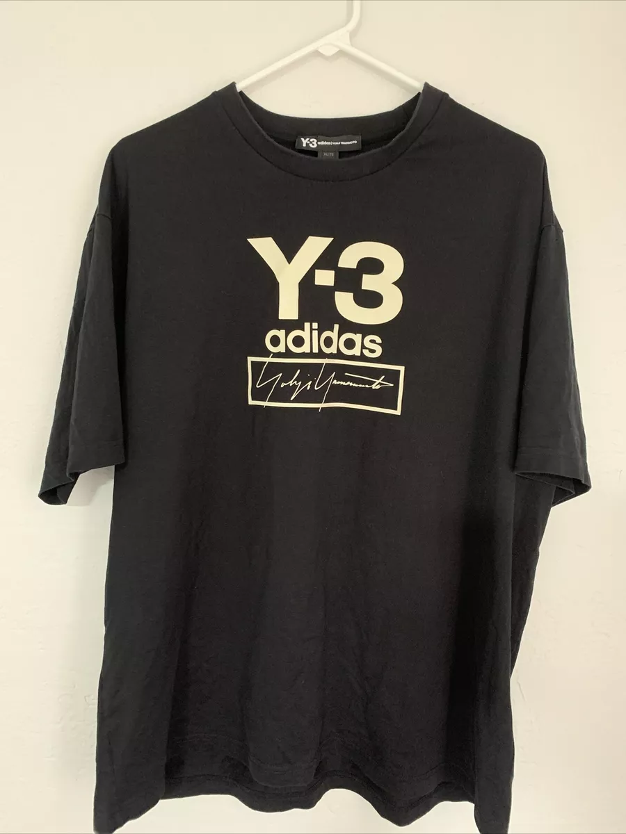 Y-3 adidas YOHJI YAMAMOTO Big Front Logo Oversized T-Shirt Size XL