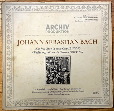 JS Bach / Ein feste Burg ist... / Wachet auf / Thomanerchor / Archiv LP / VG+