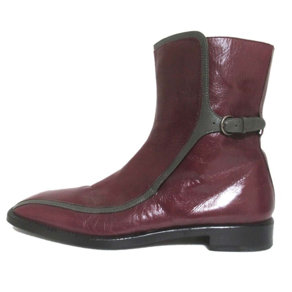 靴 00s MIU MIU square toe boots archive MIU MIU Vintage Leather Square Toe Short Boots Size 9