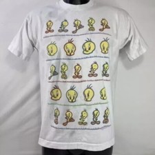 Vintage Tweety Bird Looney Tunes Tshirt 1996 Single Stitch Mens M Made In USA