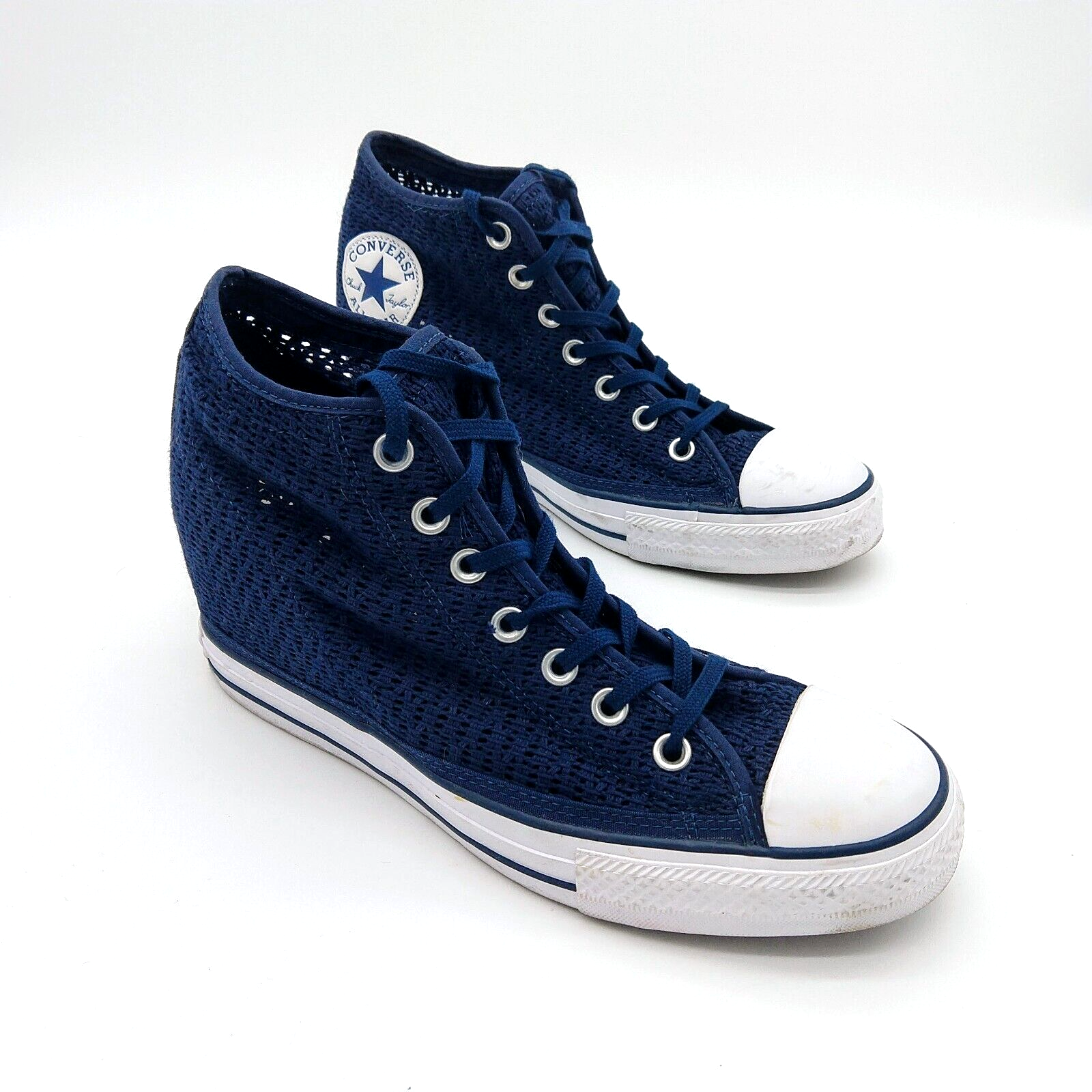 Converse Chuck Taylor All Star Lux Navy Hidden Wedge Sneakers Size 11 552696C-image