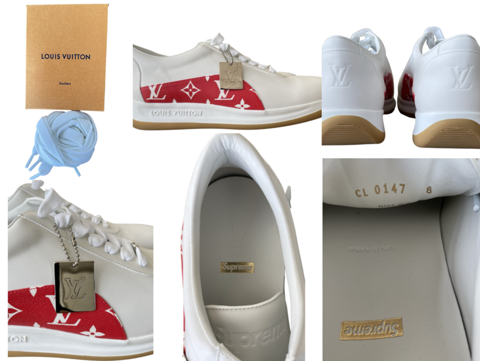Louis Vuitton x Supreme Monogram LV Run Away Sneakers Shoes Trainers 42 image 5