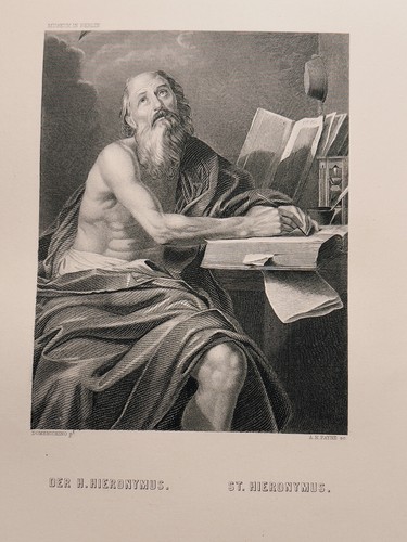 DOMENICHINO SAN JERÓNIMO IMPRESIÓN ARTÍSTICA 1872 GRABADO EN ACERO ANTIGUO GRABADO - Imagen 9 de 15