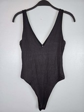 NWT FOREVER 21 Size XS Women's Black V-Neck Tank Top Bodysuit