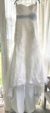 Women's Wedding Dress By David's Bridal Style MK3433 In Blue & White Size 6