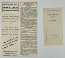 DREW PEARSON'S APPEAL TO THE MINERS RADIO BROADCAST NOVEMBER 24 1946 Cover